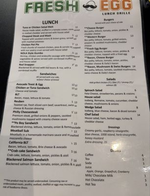 Menu photo 1 Fresh Egg Restaurant Cornelius, NC