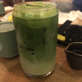 Nippon Cha - Iced Soy Matcha Latte (definitely needed to pour the syrup with it for the sweetness) - Japanese Near Me - Bayside, New York Nippon Cha - Iced Soy Matcha Latte (definitely needed to pour the syrup with it for the sweetness) - Japanese Near Me - Bayside, New York