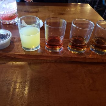 Thorn Hill Tap House - Whiskey flight with sour chaser and candied pecans - Burgers Near Me - Wexford, Pennsylvania
