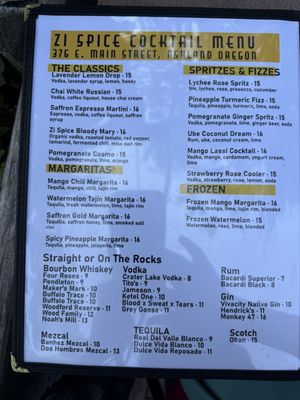 Menu photo 1 Zi Spice Ashland, OR Menu photo 1 Zi Spice Ashland, OR