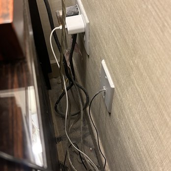 Hilton Columbus at Easton - severe dust build up behind night stand food and trash below on floor noticed when i went to plug in my iphone charger into the wall - Hotels Near Me - Columbus, Ohio Hilton Columbus at Easton - severe dust build up behind night stand food and trash below on floor noticed when i went to plug in my iphone charger into the wall - Hotels Near Me - Columbus, Ohio