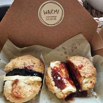 Jandii - Scones w/ blueberry jam and raspberry jam - Coffee & Tea Near Me - San Francisco, California Jandii - Scones w/ blueberry jam and raspberry jam - Coffee & Tea Near Me - San Francisco, California