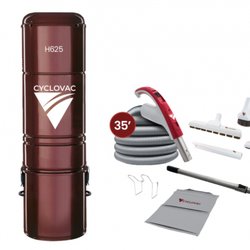 A Vacuum Store & Service - Cyclovac H625 with Low Voltage 35' attachment kit.