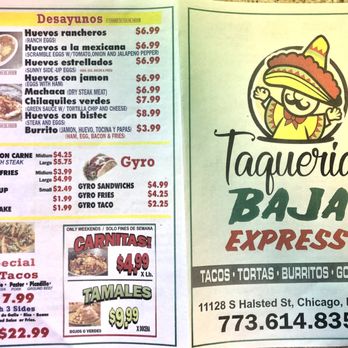 Taqueria Baja Express - Menu 2 - Tacos Near Me - Chicago, Illinois Taqueria Baja Express - Menu 2 - Tacos Near Me - Chicago, Illinois