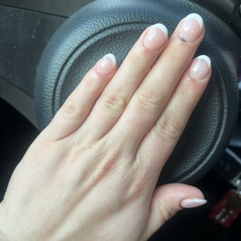 Metropolitan Nail Bar - Acrylic fill with French. *The blemish on my middle finger is blood under my nail. - Waxing Near Me - Alexandria, Virginia Metropolitan Nail Bar - Acrylic fill with French. *The blemish on my middle finger is blood under my nail. - Waxing Near Me - Alexandria, Virginia