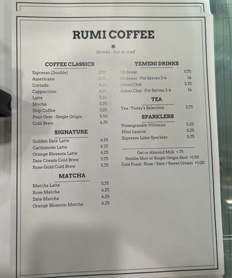 Menu photo 2 Rumi Coffee Fresno, CA Menu photo 2 Rumi Coffee Fresno, CA