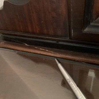 ATX Firefighter Moving - crack in dresser mirror frame - Movers Near Me - Austin, Texas