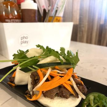 Pho Play - Bao grilled pork - comes in two steamed buns, was good, but we liked spring rolls with grilled pork more (05/2025) - Vietnamese Near Me - Castro Valley, California Pho Play - Bao grilled pork - comes in two steamed buns, was good, but we liked spring rolls with grilled pork more (05/2025) - Vietnamese Near Me - Castro Valley, California
