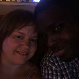 Enjoying drinks and sports!