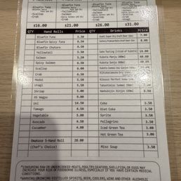Menu Menu
