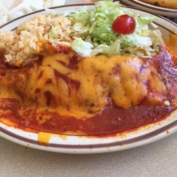 Frontier - 1/2 order Carne Adovada enchilada. - Mexican Near Me - Albuquerque, New Mexico Frontier - 1/2 order Carne Adovada enchilada. - Mexican Near Me - Albuquerque, New Mexico