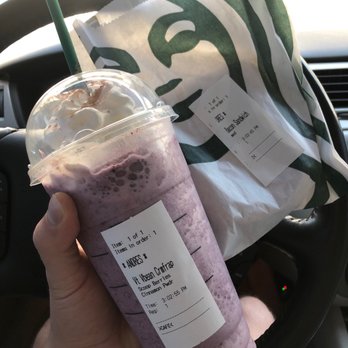 Starbucks - Vanilla bean Frap with blackberries and cinnamon powder! & Bacon sandwich! - Coffee & Tea Near Me - Phoenix, Arizona Starbucks - Vanilla bean Frap with blackberries and cinnamon powder! & Bacon sandwich! - Coffee & Tea Near Me - Phoenix, Arizona