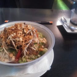 T & G Restaurant Sushi Bar - Bun Bo Nam Bo and a coffee doing its thing...