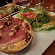 Photo of Le Jardin d'en Face - Paris, France. Smoked duck breast+ cheese sliced potatoes