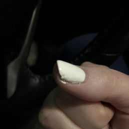 This is what my nails looked like as soon as I left. I did not bump something in the car.