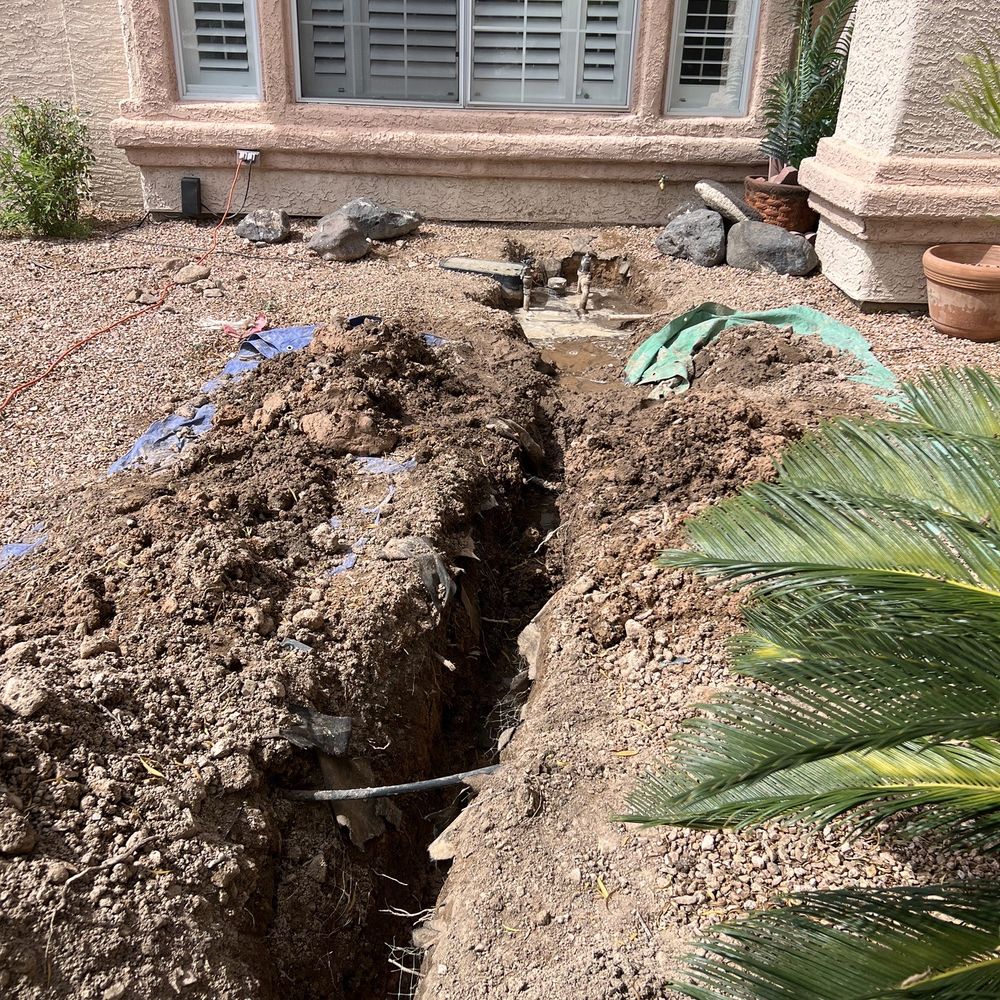 Hydro Plumbing - Trenching that was needed to fix all the pipes - Plumbing Near Me - Las Vegas, Nevada Hydro Plumbing - Trenching that was needed to fix all the pipes - Plumbing Near Me - Las Vegas, Nevada