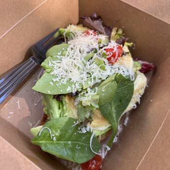 Lull Cafe - Avocado Scrambled (Sourdough topped with sliced avocado, two scrambled eggs, mixed greens, and shredded parmesan) - Breakfast & Brunch Near Me - Tampa, Florida