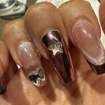 Lanicure Nail Bar - Rhinestones are crooked. - Nail Salons Near Me - Los Angeles, California Lanicure Nail Bar - Rhinestones are crooked. - Nail Salons Near Me - Los Angeles, California