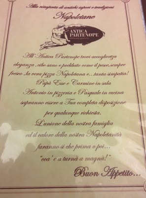 Menu photo 2 Antica Partenope Cesano Boscone, MI