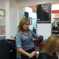 The Mall Hair Salon - Danay working hard on her blowdry