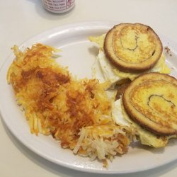 Red Apple Restaurant - French toast sliders and hashbrowns