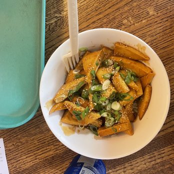 Dharma's Restaurant - An appetizer that was ok but not great. Cafeteria vegan food - Vegetarian Near Me - Capitola, California