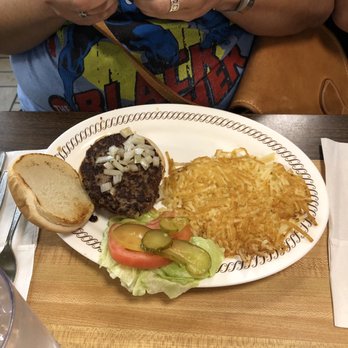 Waffle House - Burger was pretty good, and great to have it with hash browns. - Breakfast & Brunch Near Me - Mobile, Alabama Waffle House - Burger was pretty good, and great to have it with hash browns. - Breakfast & Brunch Near Me - Mobile, Alabama