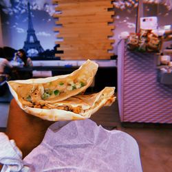 Crepeaway - Cheese, grilled chicken & bell peppers