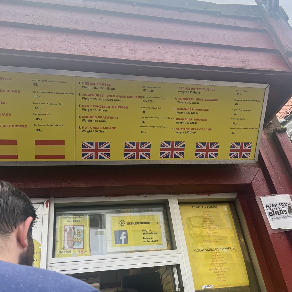 Trekroneren - Menu in English - Hot Dogs Near Me - Bergen, 12 Trekroneren - Menu in English - Hot Dogs Near Me - Bergen, 12