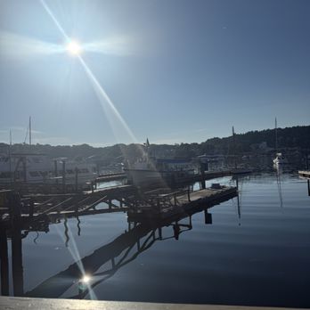 Blue Moon Café - View from the back patio - Breakfast & Brunch Near Me - Boothbay Harbor, Maine