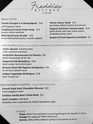Menu photo 3 Freddie's Kitchen at the Cole Palm Springs, CA Menu photo 3 Freddie's Kitchen at the Cole Palm Springs, CA