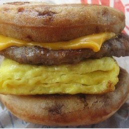 Sausage egg and cheese McGriddle