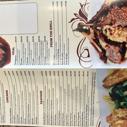 Back of Menu Back of Menu