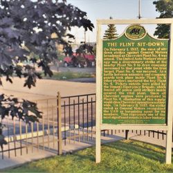 Sitdowners Memorial Park - Michigan Historical Site Sign