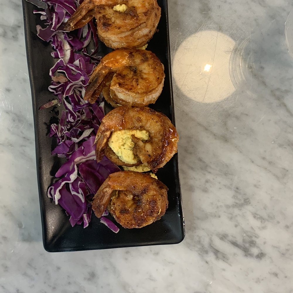 The Friend's Table - Fried deviled eggs with jumbo shrimp - New American Near Me - Fayetteville, North Carolina The Friend's Table - Fried deviled eggs with jumbo shrimp - New American Near Me - Fayetteville, North Carolina