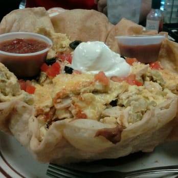 Egg Works - chicken tostada w/ greeen chiles - Breakfast & Brunch Near Me - Las Vegas, Nevada