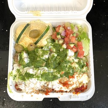 Halal Munchies - Mix Combo Over Rice Platter with hummus - Fast Food Near Me - Kew Gardens, New York Halal Munchies - Mix Combo Over Rice Platter with hummus - Fast Food Near Me - Kew Gardens, New York
