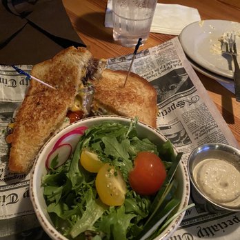 Prohibition Kitchen - Short Rib grilled cheese with side salad - Bars Near Me - St. Augustine, Florida