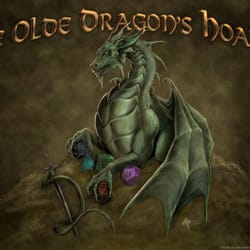 Dragons Hoard Games - The Dragon atop his hoard.