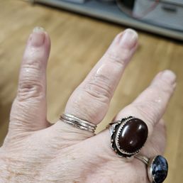 My finished rings!!! What a fun and productive night! I love that I walked away with finished rings!