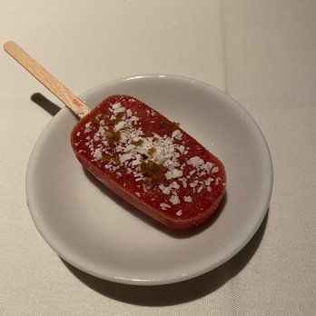 Mooncusser - Surprise strawberry popsicle with shaved coconut and sugar - Seafood Near Me - Boston, Massachusetts Mooncusser - Surprise strawberry popsicle with shaved coconut and sugar - Seafood Near Me - Boston, Massachusetts