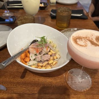 Costa Contemporary Kitchen - Ceviche Mixto and Pisco Sour - Peruvian Near Me - Costa Mesa, California