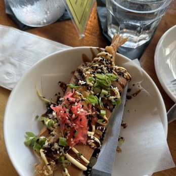 Caracara Asian Tapas + Tacos - Tempura Shrimp hotdog - Tapas/Small Plates Near Me - Dunedin, Florida