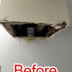 Hector's Painting - The hole left by our leaky plumbing