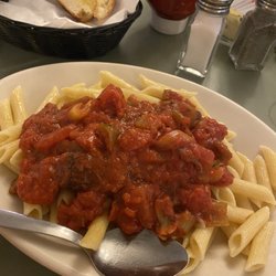 Ziti / vegetable sauce & Sausage! Very good!!!