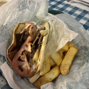 The Greek House - Gyro Wrap with fries - Greek Near Me - Troy, New York The Greek House - Gyro Wrap with fries - Greek Near Me - Troy, New York