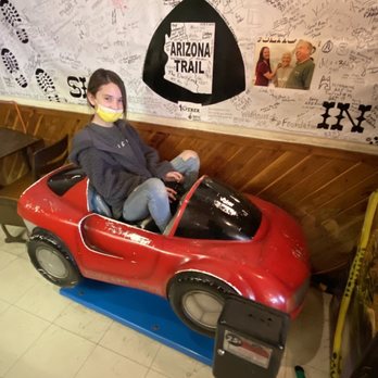 Old Time Pizza - a young boy in a toy car - Pizza Near Me - Kearny, Arizona Old Time Pizza - a young boy in a toy car - Pizza Near Me - Kearny, Arizona