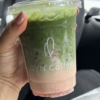 QYN Coffee - Strawberry Oat Matcha - Coffee & Tea Near Me - Costa Mesa, California