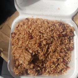 Awful dry rice and peas.