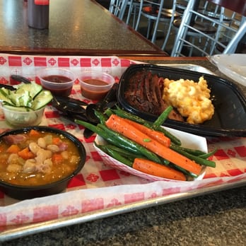Sharko's BBQ - House pickles, side of white beans, veggies, and brisket and Mac and cheese - Barbeque Near Me - Naperville, Illinois Sharko's BBQ - House pickles, side of white beans, veggies, and brisket and Mac and cheese - Barbeque Near Me - Naperville, Illinois